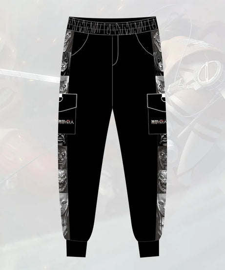 Attack on the Giants Free Corps Anime Peripherals Winter Male and Female Couples Casual Overalls Trousers Sweatpants Pants Gifts