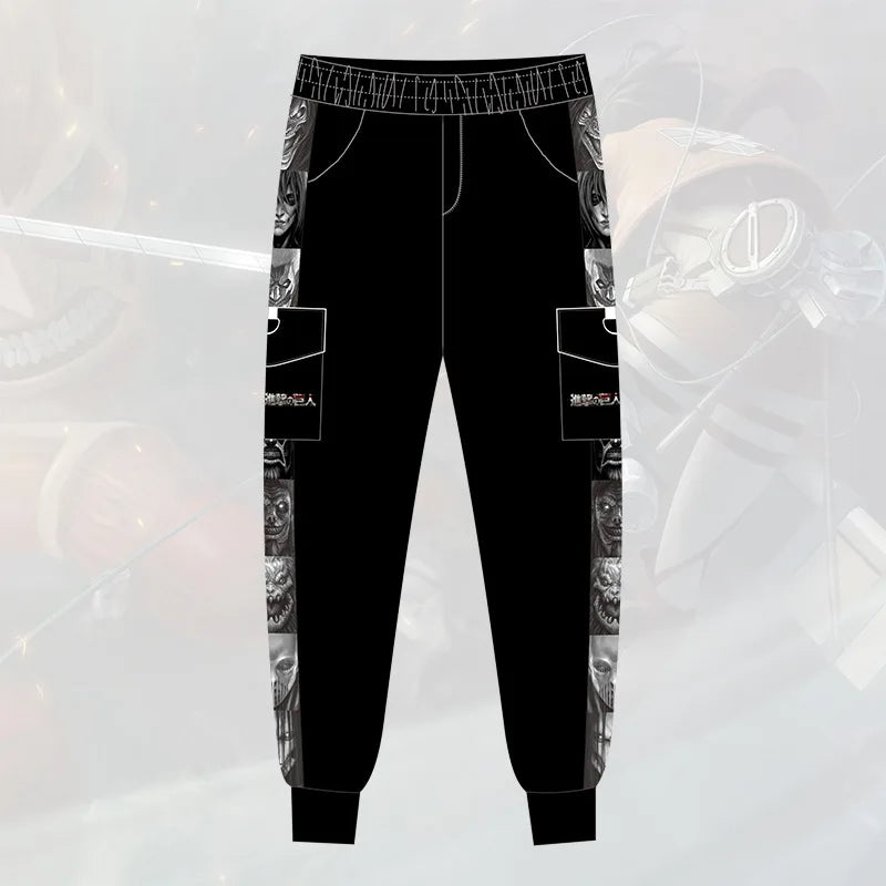 Attack on the Giants Free Corps Anime Peripherals Winter Male and Female Couples Casual Overalls Trousers Sweatpants Pants Gifts