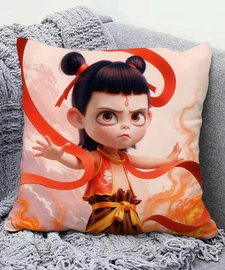 Ne Zha anime peripherals pillows cute personality creative fashion living room sofa bedroom cushions holiday gift