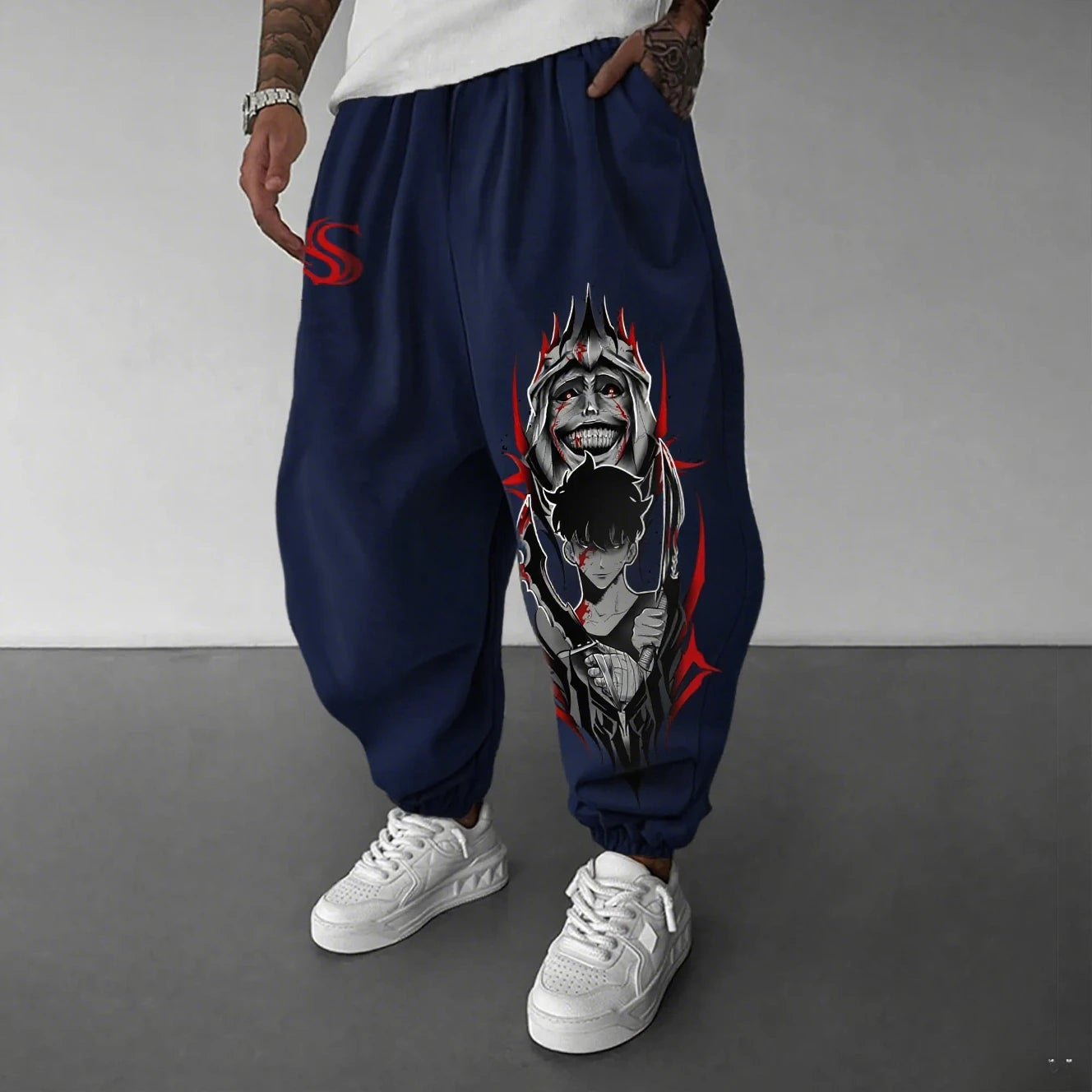 Solo Leveling Men's Pants Anime Graphic Print Casual Loose Fit Streetwear Jogger Sweatpants Hip Hop Trousers Spring Autumn Y2k