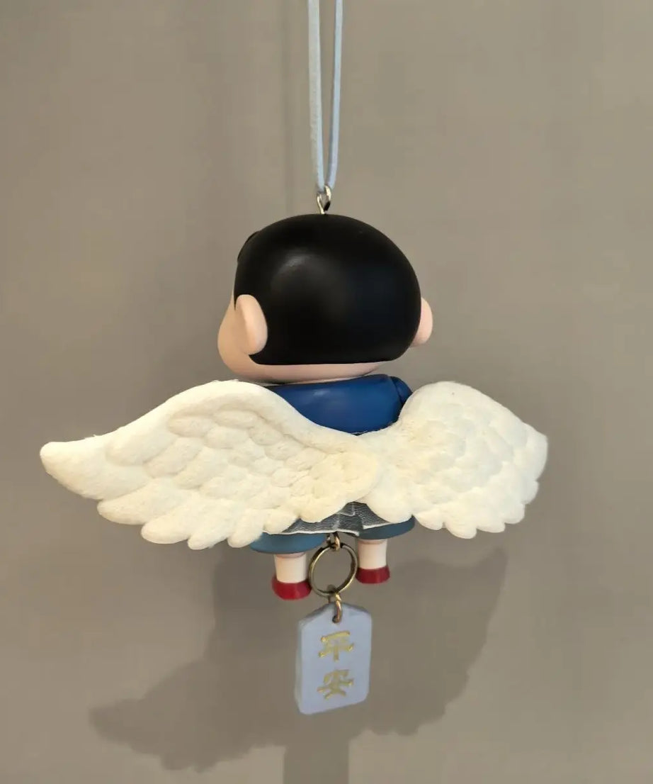 Maid Crayon Shin chan Car Decoration Rear View Mirror Accessories Wings Shin chan Car Decoration Ornament Creative Gift
