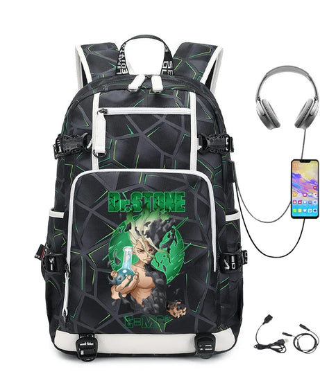 Dr. Stone Anime Backpack – Large Capacity Student & Travel Bag