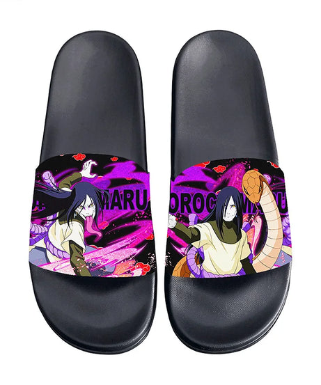 Anime Naruto Non-Slip Slippers Fashion Sasuke Design Cute Kawaii Home Sandals for Men And Women Ideal Holiday Gift