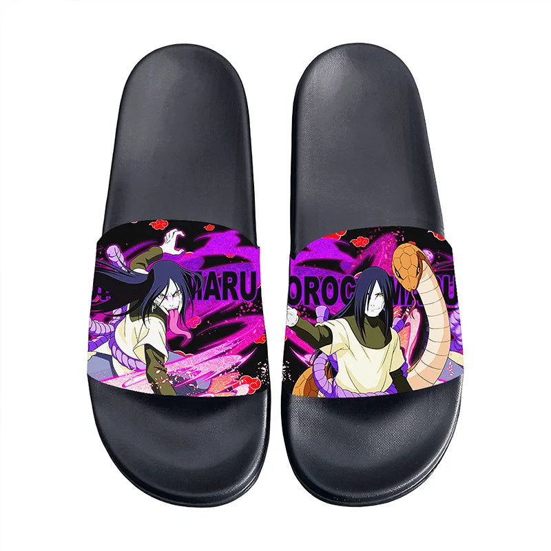 Anime Naruto Non-Slip Slippers Fashion Sasuke Design Cute Kawaii Home Sandals for Men And Women Ideal Holiday Gift