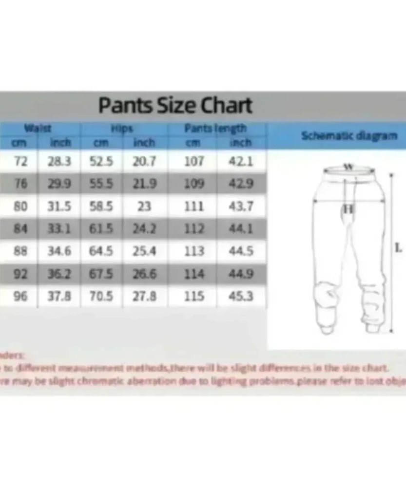 Demon Slayer Anime Autumn/Winter Sports Pants NewTokitou Muichirou Hand Drawn Printed Men's Loose Casual Fashion Tights