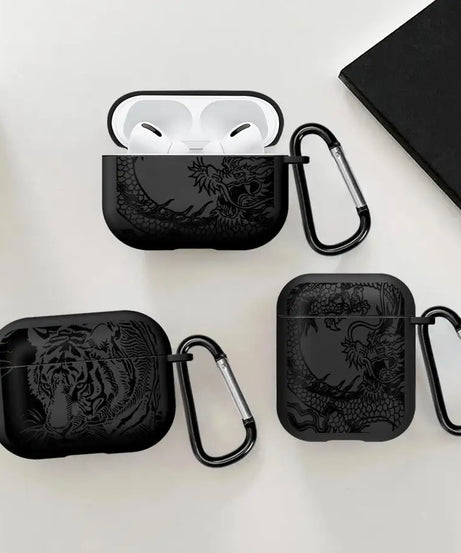 Hollow Tiger Dragon Case For Airpods Pro2 1 Pro 2 Pro3 4 3 Earphone Cases Cover