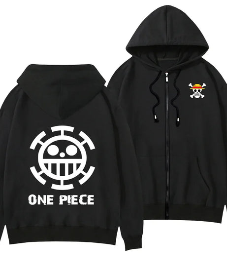 One Piece Anime Women Zip Up Hoodie Jacket Spring Autumn 2New Fashion Mens Sweatshirt Couple Promozed Clothes Coats