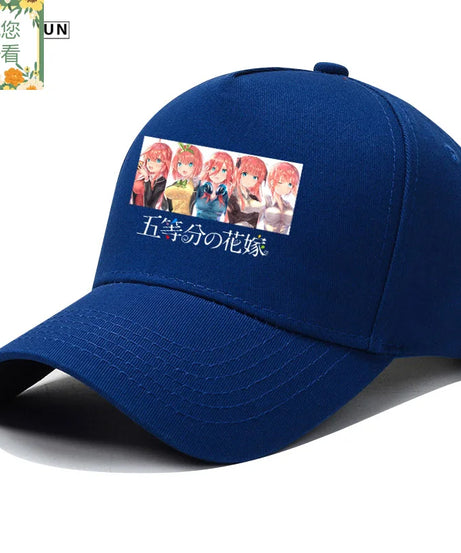 The Quintessential Quintuplets Nakano Ichika Nino Itsuki two-dimensional print hat men's and women's COS baseball cap present