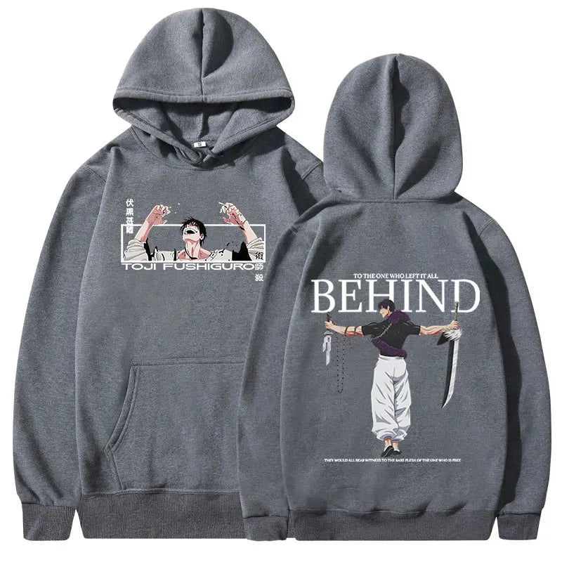 Anime Jujutsu Kaisen Fushiguro Toji Hoodies Men's Women Clothing Fashion Hip Hop Oversized Sweatshirts Casual Harajuku Pullovers