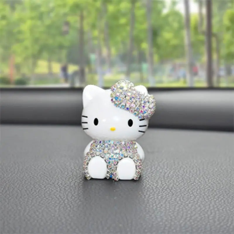 Hello Kitty Car Pendant Decoration Hanging Cat Ornament Automobile Rear View Mirror Accessories Gift Car Accessories