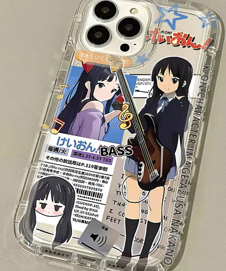 Cute K-ON Girls Case for Samsung Galaxy A14 A15 A55 A05 A05S A24 A13 A23 A73 A12 A22 A32 A52 A52S A72 A31 A51 A71 Cover