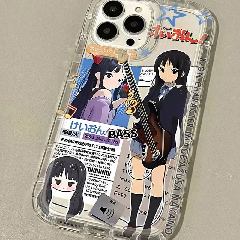 Cute K-ON Girls Case for Samsung Galaxy A14 A15 A55 A05 A05S A24 A13 A23 A73 A12 A22 A32 A52 A52S A72 A31 A51 A71 Cover