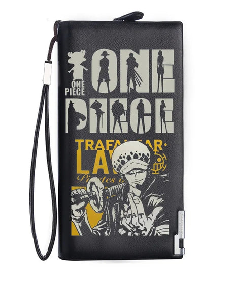 One Piece Luffy Ace Anime Peripheral Zipper New PU Wallet Handsome Personality Boy Print Coin Purse Short Card Pack Holiday Gift