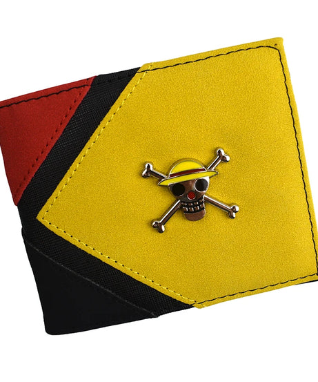 Fashion Men's Wallet, Cool Skull Metal Design Short Purse