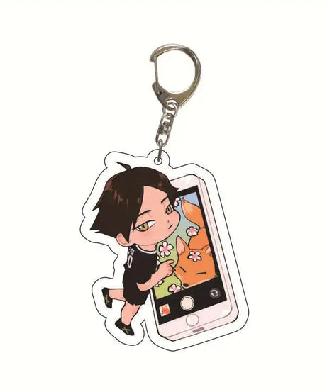 Acrylic Haikyuu Hinata Shoyo Tobio Kageyama Anime Keychain Jewelry Campus Related Products Cultural Friends Gift Bag Charms New
