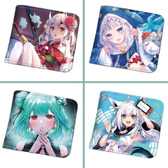 Hololive Short PU Leather Wallet — Folding Coin Purse