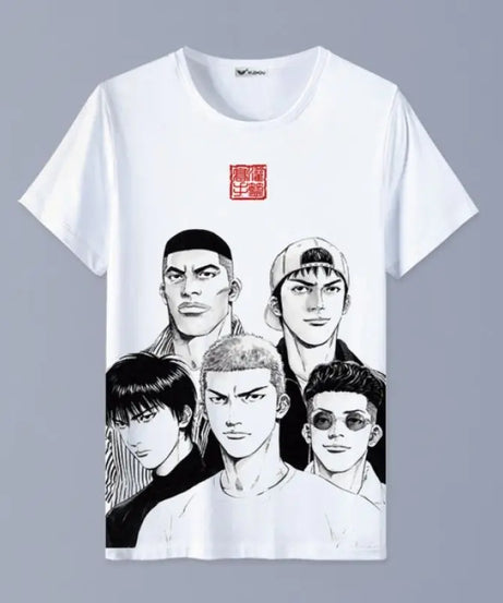 Slam Dunk T-shirt Sakuragi Hanamichi Akagi Haruko Rukawa Kaede Mitsui Hisashi Ryota anime basketball short-sleeved clothes gift