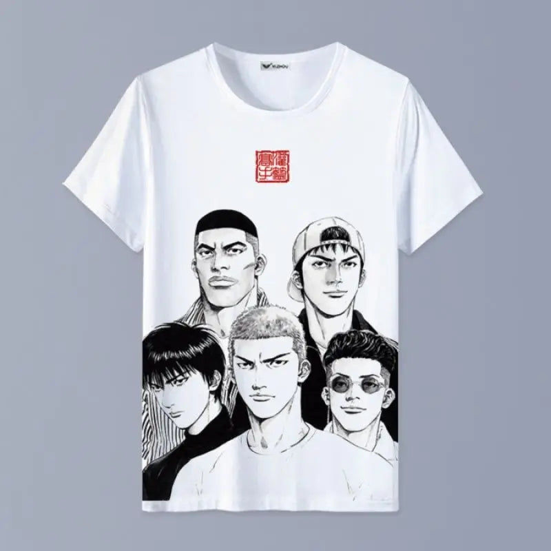 Slam Dunk T-shirt Sakuragi Hanamichi Akagi Haruko Rukawa Kaede Mitsui Hisashi Ryota anime basketball short-sleeved clothes gift