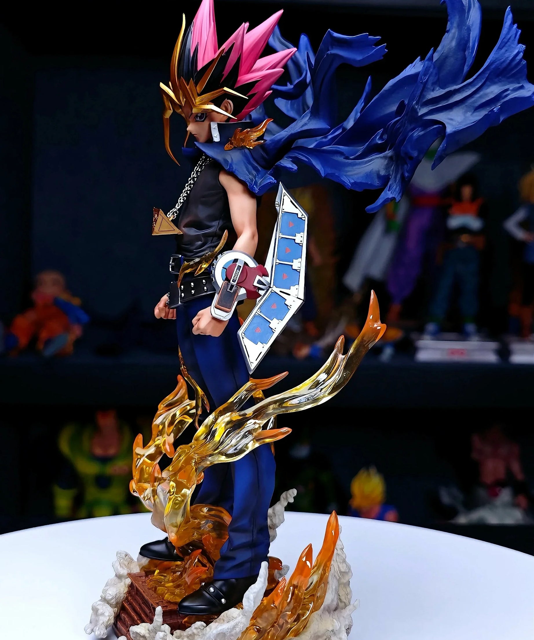 28cm Yugi Muto Figure Dark Game Dimensional Duel Monsters Action Figures Pvc Model Statue Collection Ornament Kids Toy Gifts
