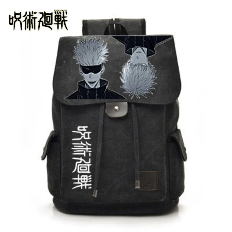 Jujutsu Kaisen Anime Backpack Cosplay Gojo Unisex Students School Bag Large Capacity Bookbag Laptop Travel Rucksack Outdoor Bag
