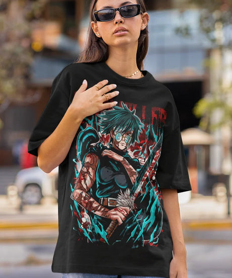 Maki Zenin T-shirt Jujutsu Kaisen Horror Anime Manga Kawaii Gift Shirt All Size