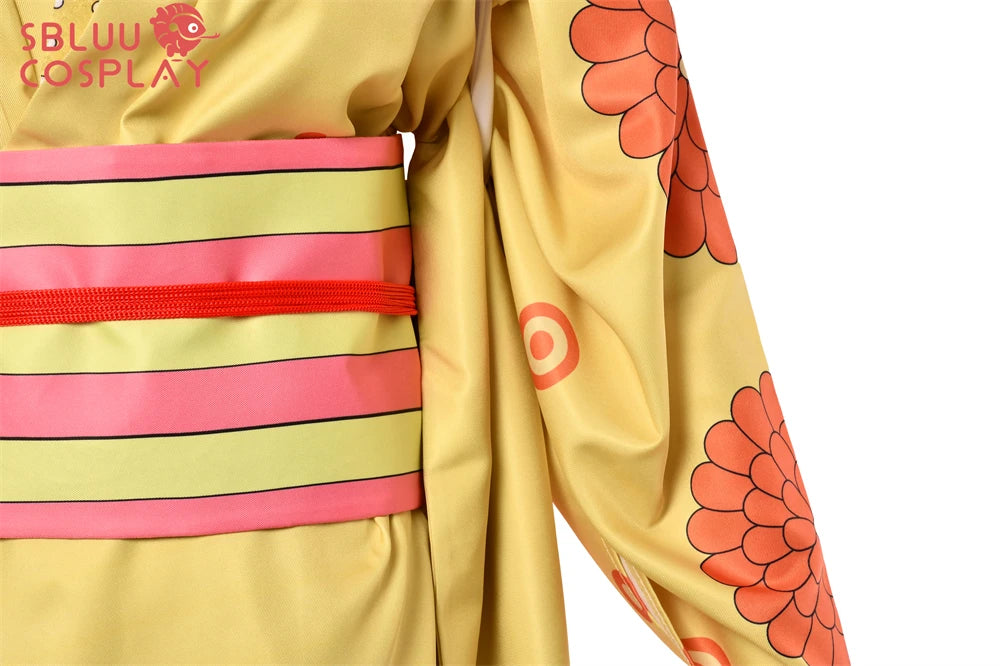 One Piece Wano Country O-Kiku Cosplay Costume – Anime Yukata Kimono Outfit 4