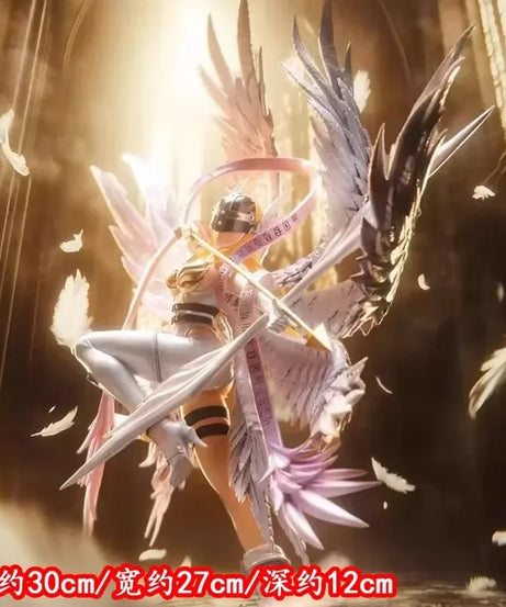 26cm Digimon Adventure Figure Angewomon Figures Archery Angewomon Figurine Doll Statue Collection Model Kid Customized Toy Gifts