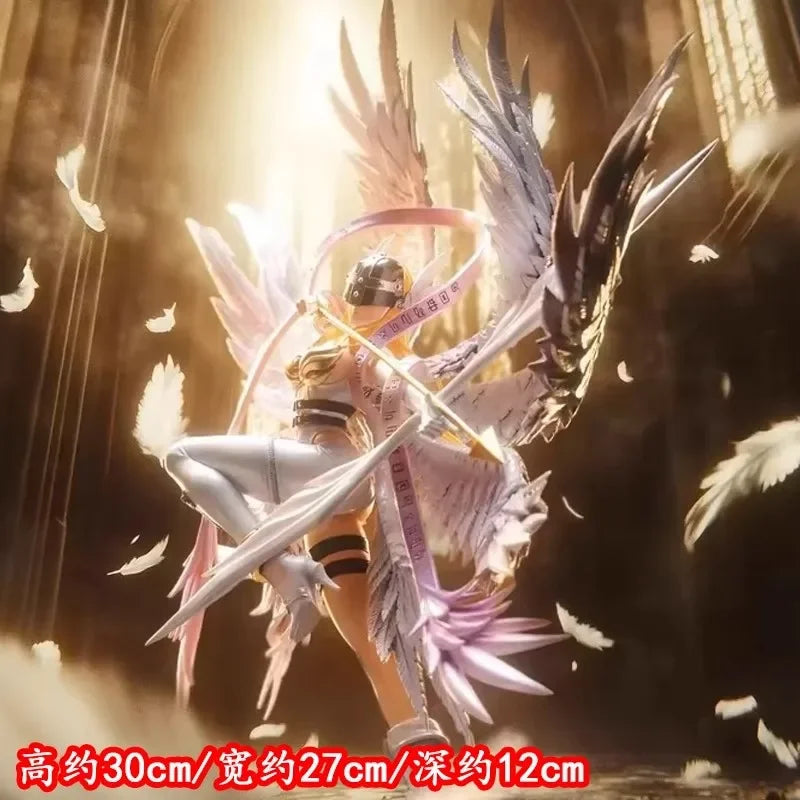 26cm Digimon Adventure Figure Angewomon Figures Archery Angewomon Figurine Doll Statue Collection Model Kid Customized Toy Gifts