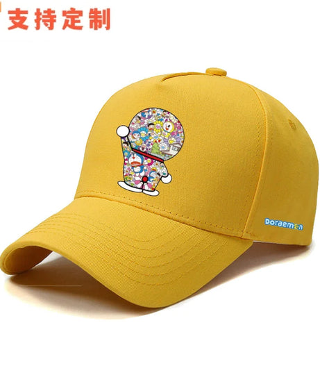 Doraemon machine cat little ding-dong anime outdoor leisure baseball cap sports sunshade sunscreen duckbill hat for men