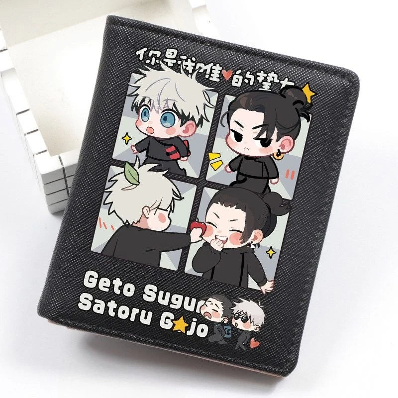 Anime Jujutsu Kaisen Short Zipper Wallet – Yuji Itadori & Megumi Fushiguro Card Holder 8