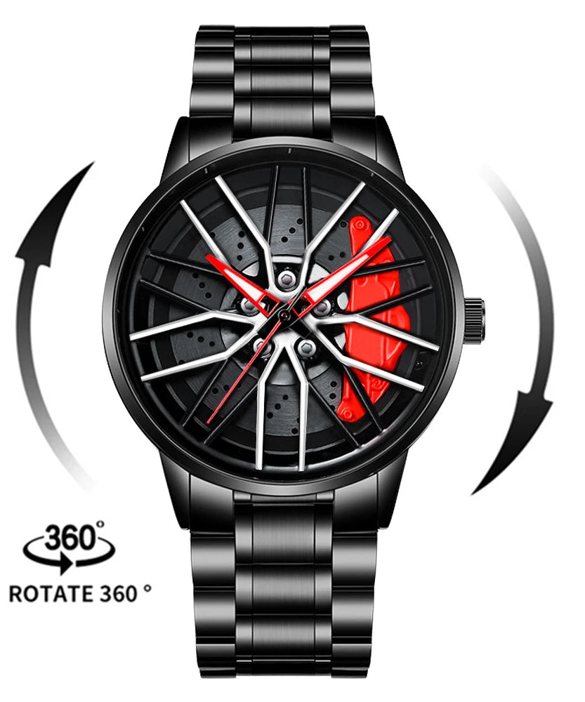 Naruto Anime - Sharingan Rotary Dial Watch – 3D Anime Quartz Waterproof Men’s Luxury Watch