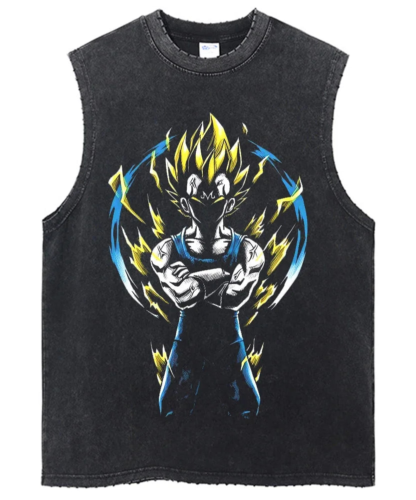 Vintage Dragon Ball Z Oversized Sleeveless Tee – 2024 Harajuku Anime Streetwear