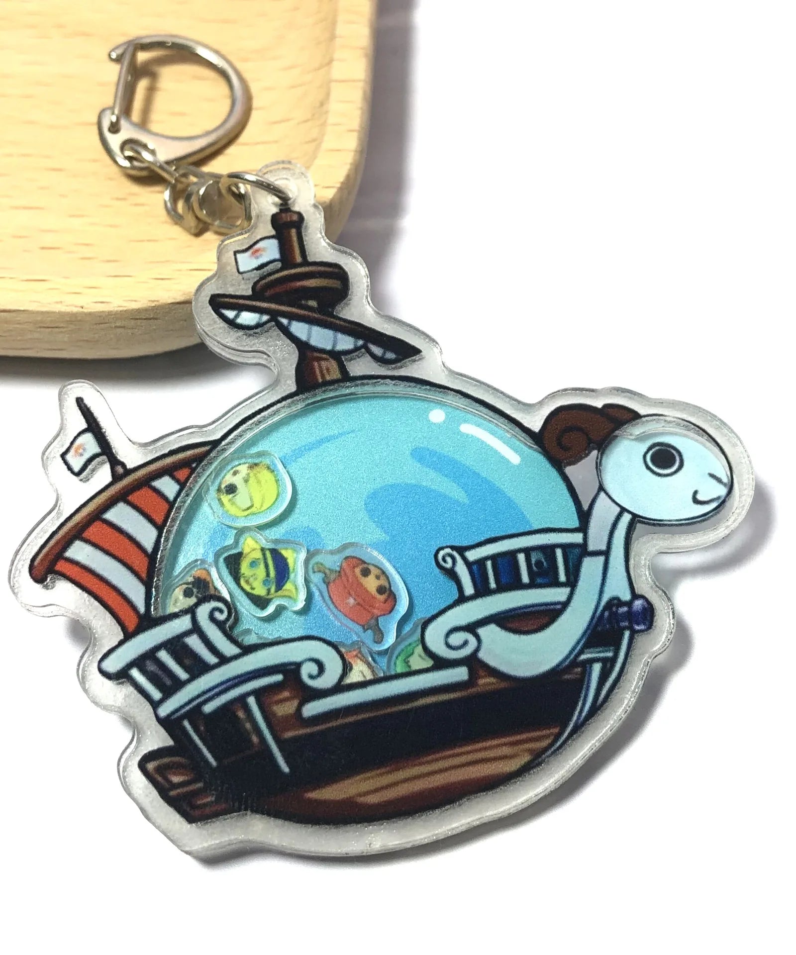 Cute one Piece Personalized Backpack Keychain Pendant Straw Hat Set Acrylic Pendant Rocking Music Student Accessories