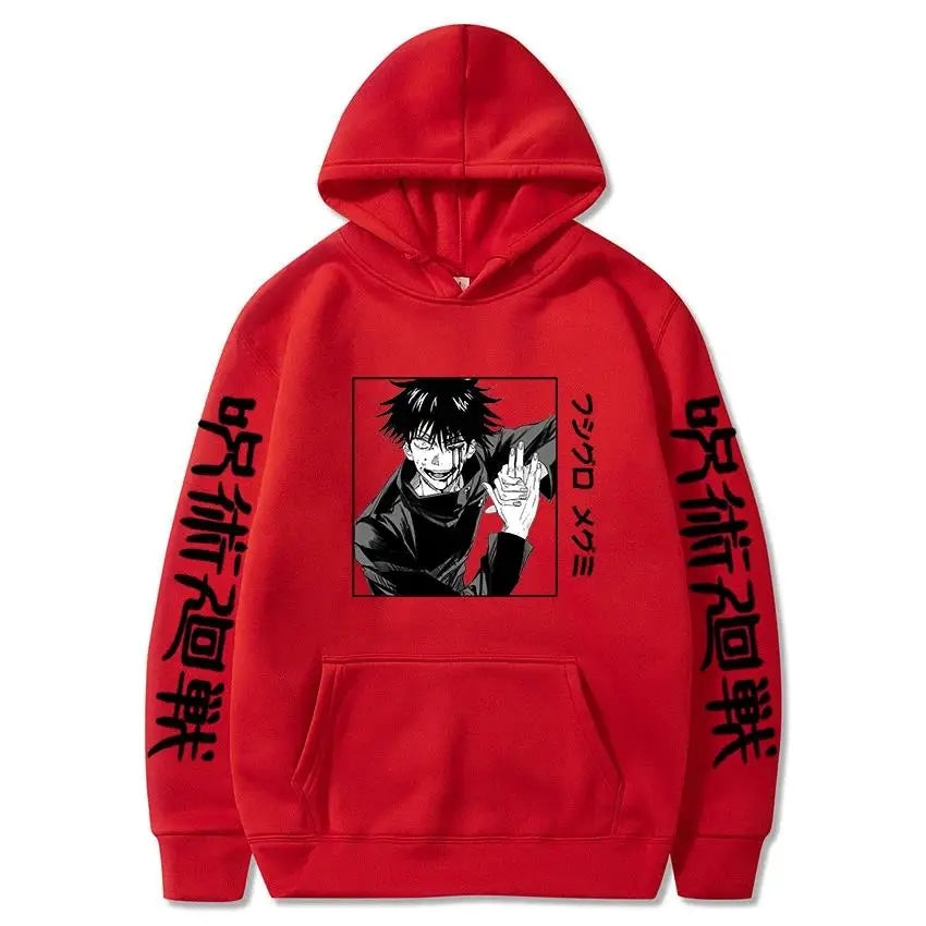 Anime Jujutsu Kaisen Fushiguro Megumi Hoodie – Unisex Graphic Harajuku Sweatshirt 4