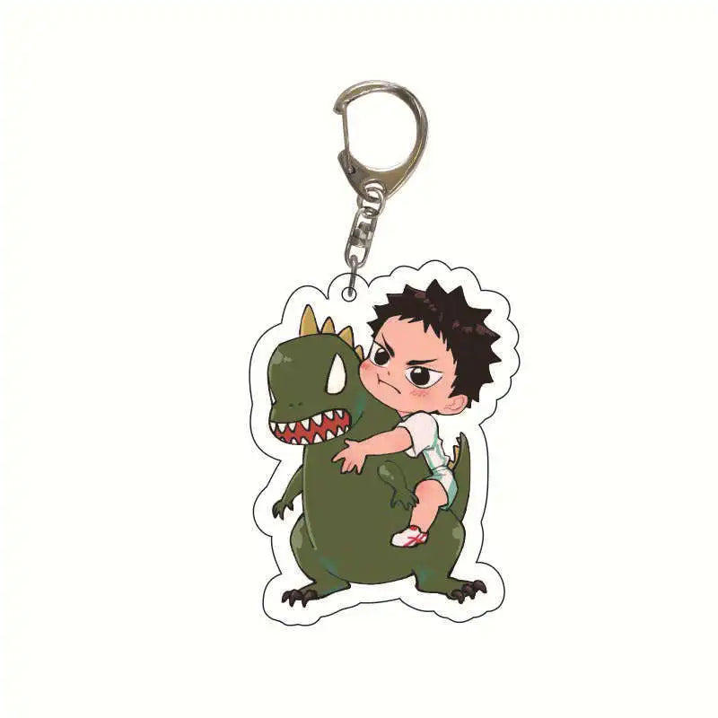 Acrylic Haikyuu Hinata Shoyo Tobio Kageyama Anime Keychain Jewelry Campus Related Products Cultural Friends Gift Bag Charms New