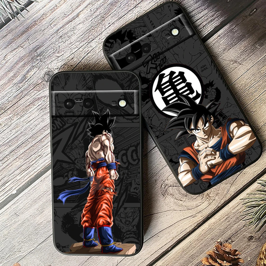 Goku Black Silicone Shockproof Case – Dragon Ball Anime for Google Pixel 4–9 Series