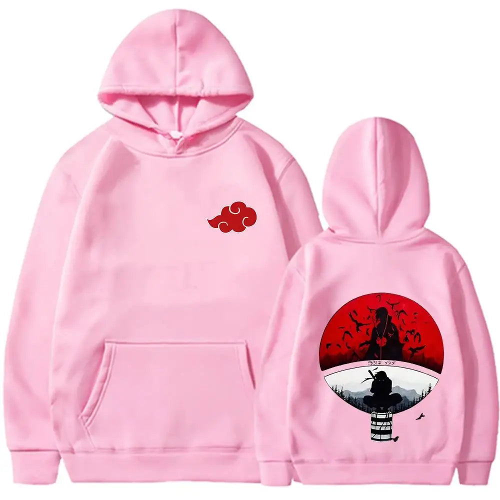 Anime Naruto Vintage Printed Hoodie – 100% Cotton Heavyweight Pullover Sweatshirt for Adults 6