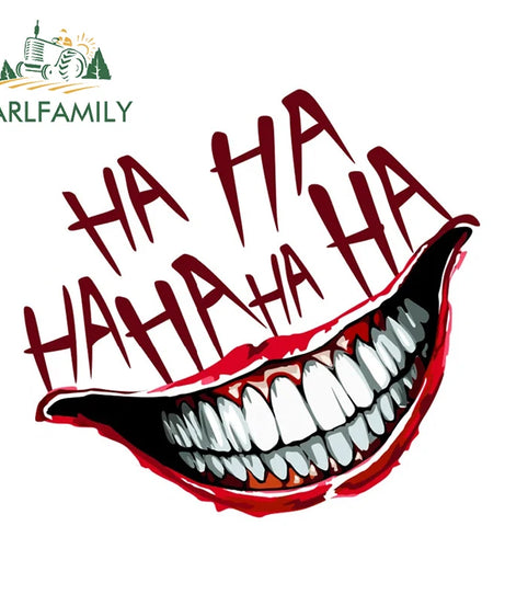 EARLFAMILY 13cm For Scary Devil Tooth Helmet Car Stickers RV JDM Motorcycle Decal Waterproof Camper Van Funny Car Accessories