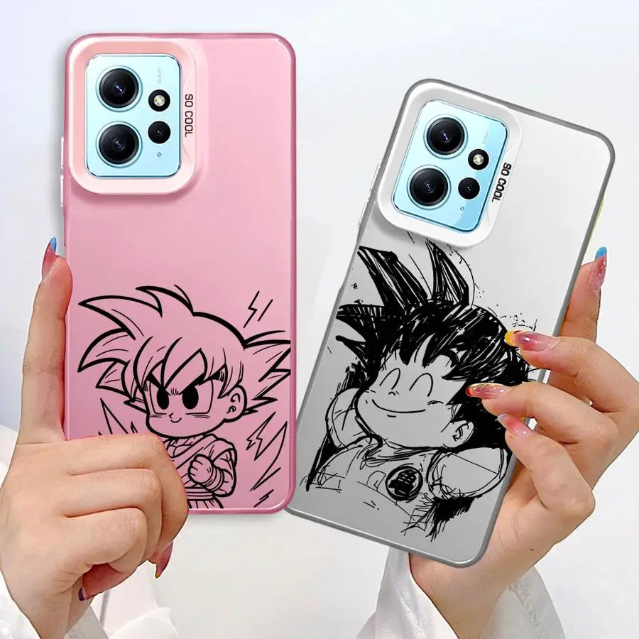 Cute Dragon Ball Goku Shell Phone Case for Xiaomi Redmi Note 10s 10 11 Pro 12 13 14 Pro Plus 11s