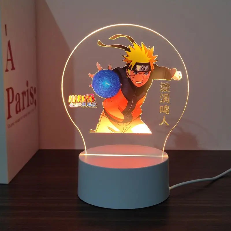 New Animation Naruto anime peripheral light-up stand night light Naruto Sasuke Uchiha Itachi Gaara Kakashi Tsunade holiday gift