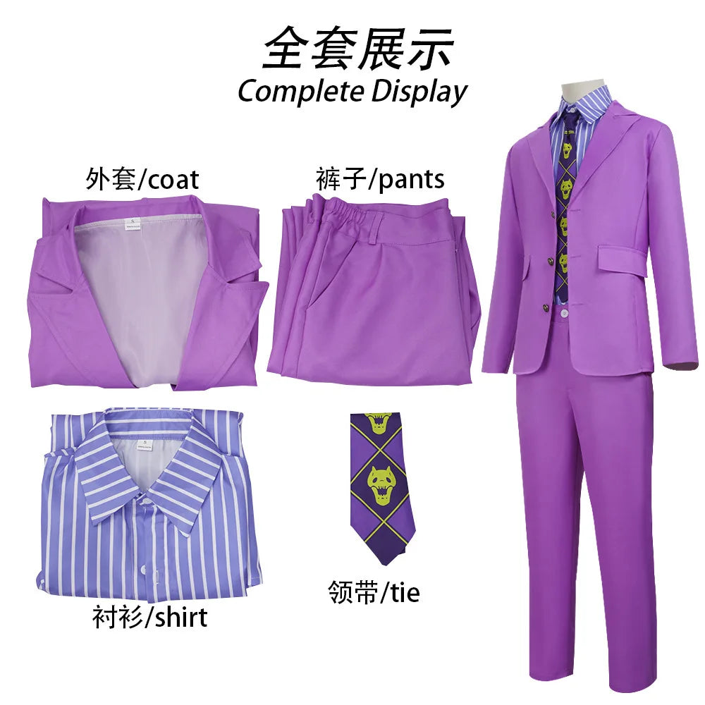 JoJo's Bizarre Adventure Yoshikage Kira Cosplay Costume – Diamond is Unbreakable Villain Suit 6