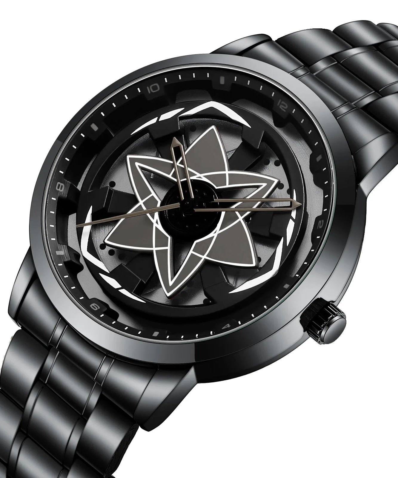 Naruto Anime - Sharingan Rotary Dial Watch – 3D Anime Quartz Waterproof Men’s Luxury Watch