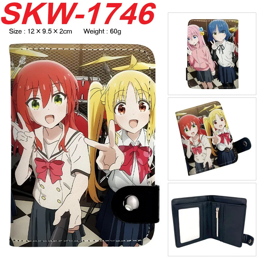 BOCCHI THE ROCK! Anime Yamada Ryo Synthetic Leather Short Men Wallet Gotoh Hitori Card Holder Purse