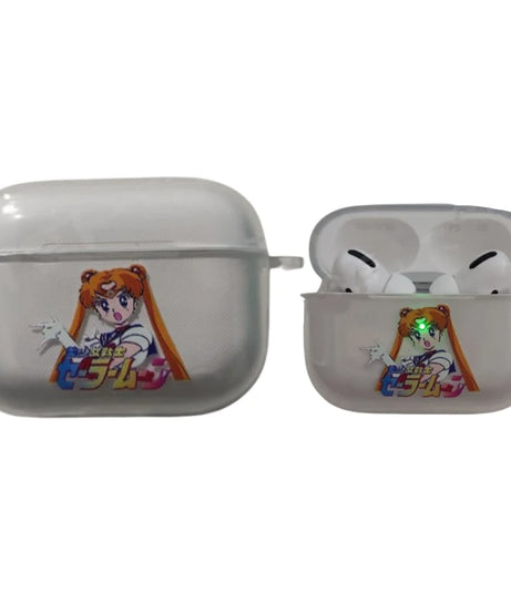 Anime Sailor Moon Transparent Case for Airpods 1 2 Pro Shockproof Silicon Headphone Earphone Cover for AirPods 3 Pro2 Shell Gift