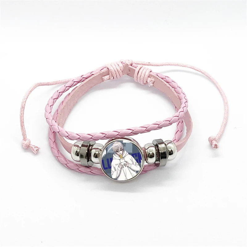 Anime Blue Lock Isagi Yoichi Chigiri Bachira Leather Bracelet Cosplay Unisex Adjustable Punk Wristband Jewelry Props