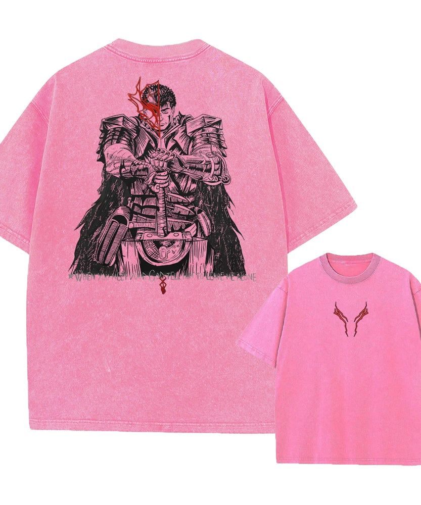 Berserk Anime Vintage Graphic T-Shirt – Harajuku Cotton Tee for Men & Women