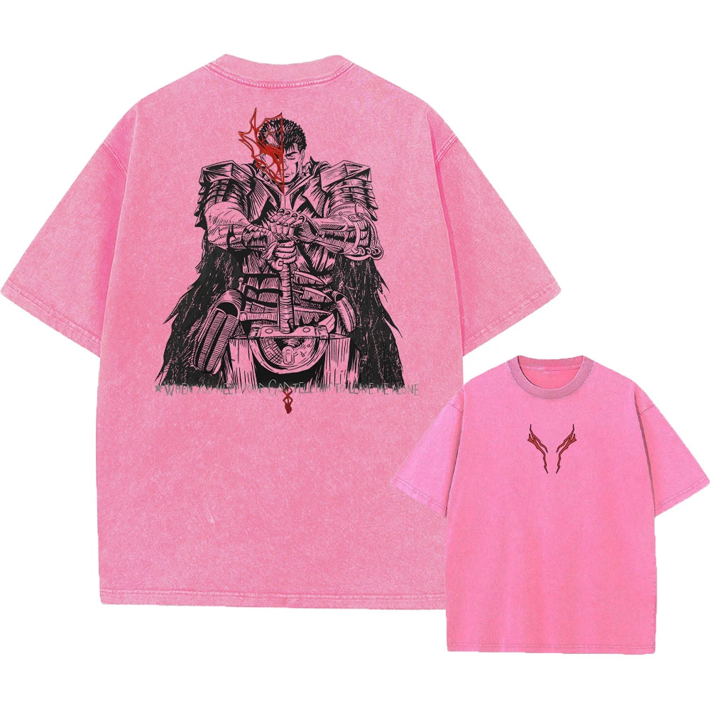Berserk Anime Vintage Graphic T-Shirt – Harajuku Cotton Tee for Men & Women