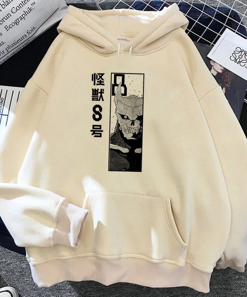 Kaiju No. 8 Hoodie – Y2K Anime Streetwear Pullover