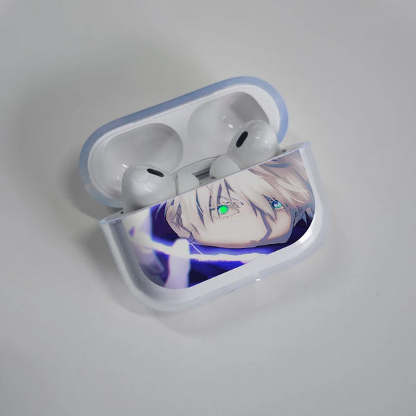 Anime Jujutsu Kaisen Gojo Satoru Clear AirPods Case – Protective Cover for AirPods 4 3 2 Pro