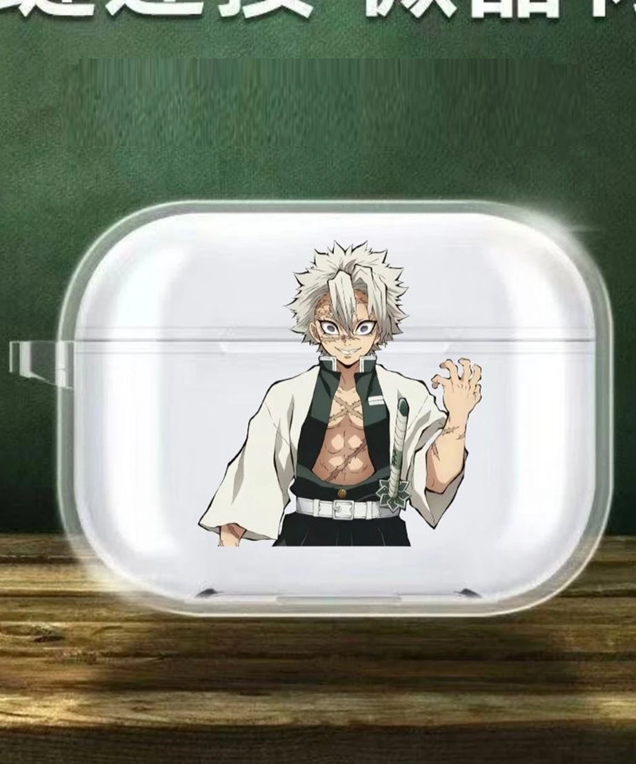 Anime Demon S-Slayer Cool Case Soft silicone TPU Case For AirPods4 Pro 1 2 3 Clear Transparent Bluetooth Earphone Case